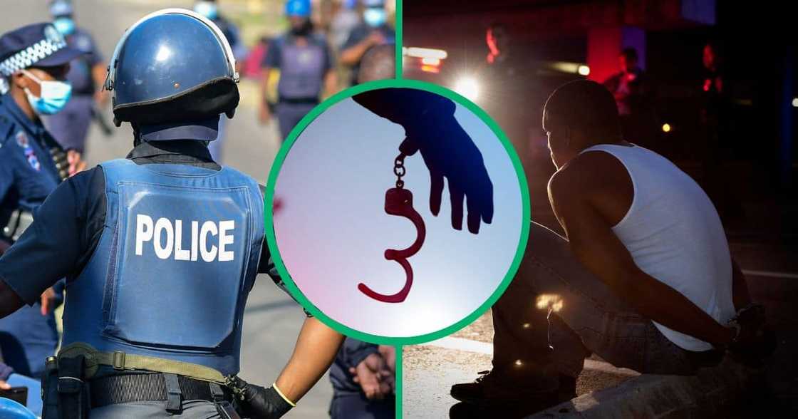 Police in Lamontville on July 21, 2020 in Durban, South Africa. It is reported that a group of protesters torched cars at the municipal centre Police in Lamontville on July 21, 2020 in Durban, South Africa. It is reported that a group of protesters torched cars at the municipal centre