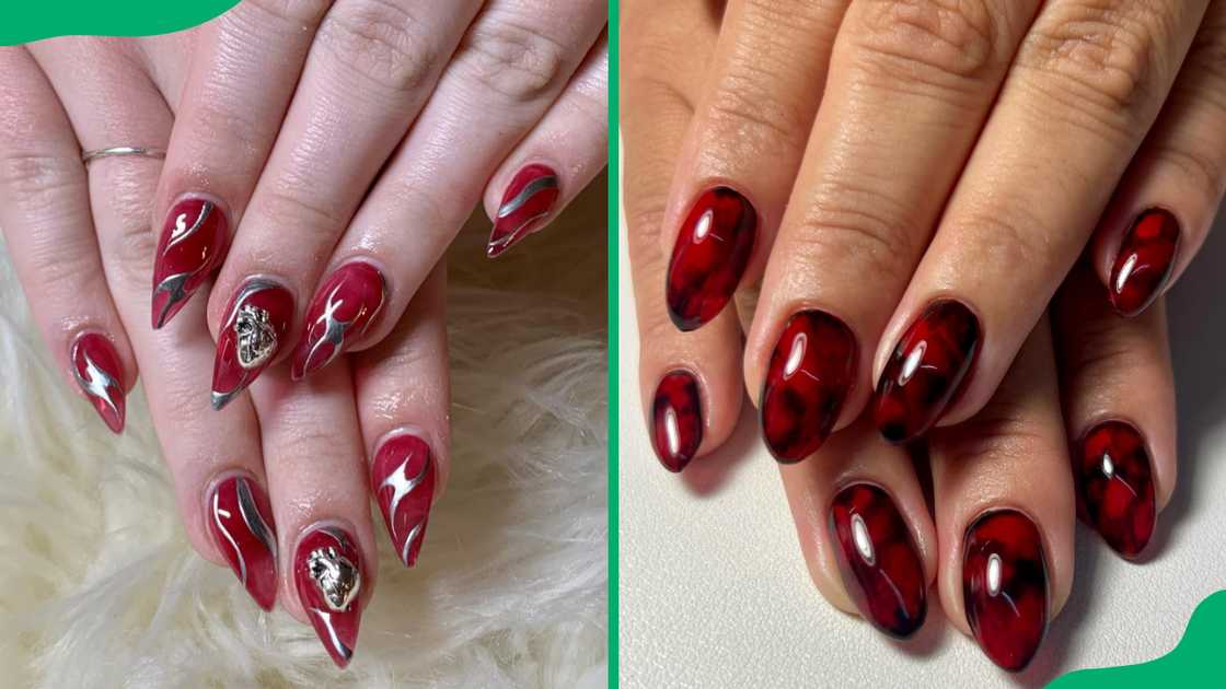 Dark red jelly with charms design Dark red jelly with charms design