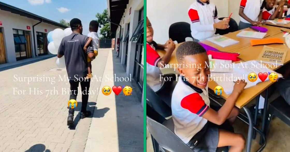 dad surprises son at school dad surprises son at school