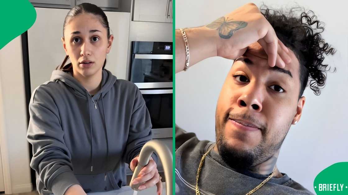 A woman washed her partner's PlayStation 5 controllers. A woman washed her partner's PlayStation 5 controllers.