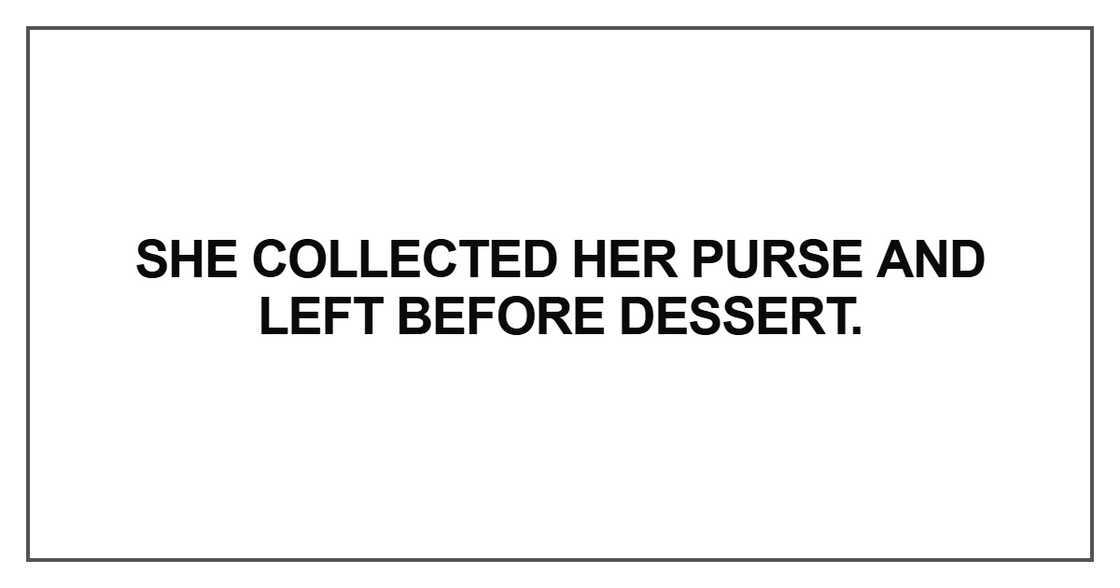 She collected her purse She collected her purse