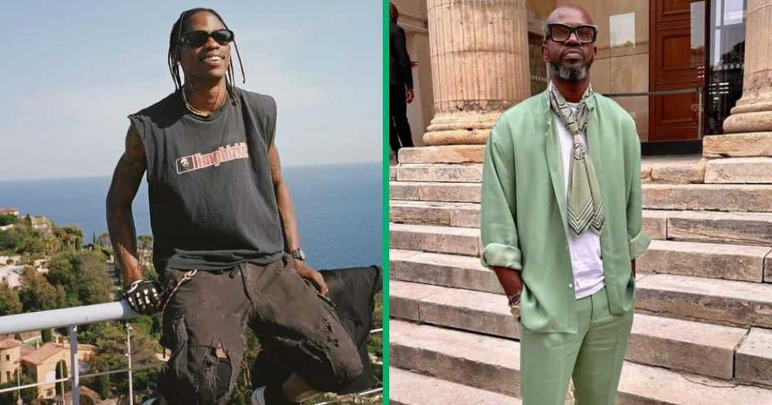 Travis Scott and Black Coffee break the internet. Travis Scott and Black Coffee break the internet.