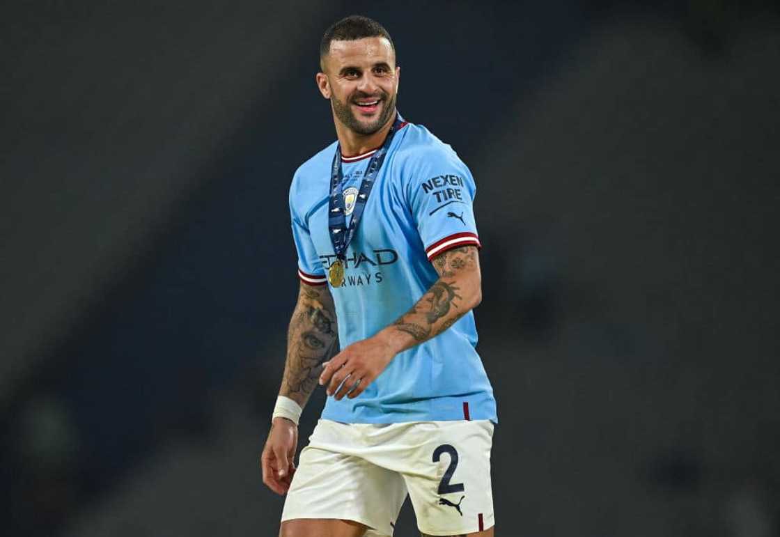 Kyle Walker at the Ataturk Olympic Stadium on 10 June 2023 in Istanbul, Turkey. Kyle Walker at the Ataturk Olympic Stadium on 10 June 2023 in Istanbul, Turkey.