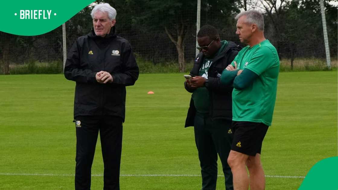 Bafana Bafana coach Hugo Broos is keeping an eye of his squad. Bafana Bafana coach Hugo Broos is keeping an eye of his squad.
