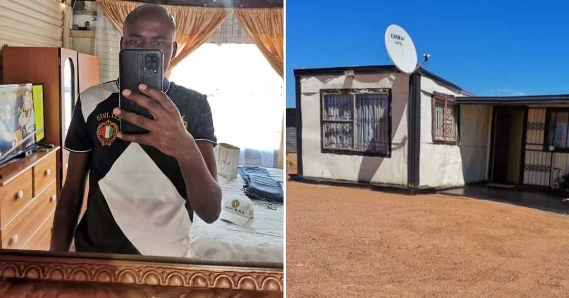 Facebook user Prince Malungane and his humble home Facebook user Prince Malungane and his humble home