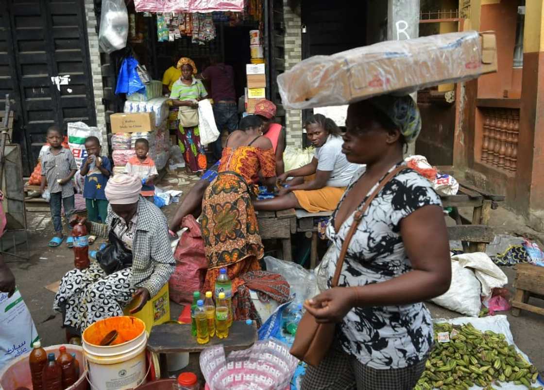 Street food: A market in Freetown