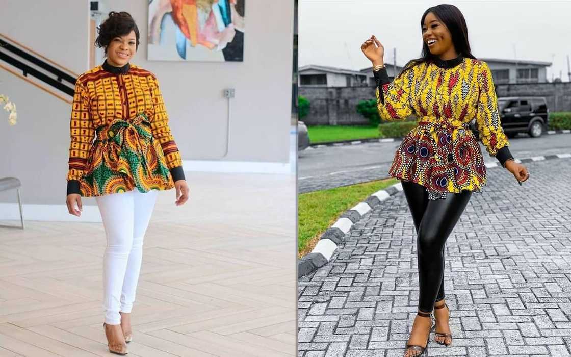 simple Ankara tops on skirt simple Ankara tops on skirt