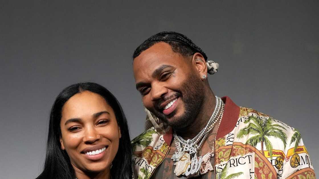 Rapper Kevin and wife Dreka speak onstage during the 106 & Park segment at House of BET at Goya Studios in June 2023 Rapper Kevin and wife Dreka speak onstage during the 106 & Park segment at House of BET at Goya Studios in June 2023