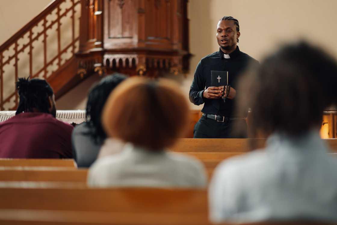 A priest during a service A priest during a service