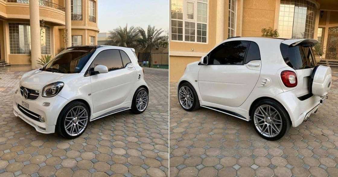 Social media users in Mzansi are sharing humorous reactions to a small Mercedes Benz car. Image: Twitter Social media users in Mzansi are sharing humorous reactions to a small Mercedes Benz car. Image: Twitter