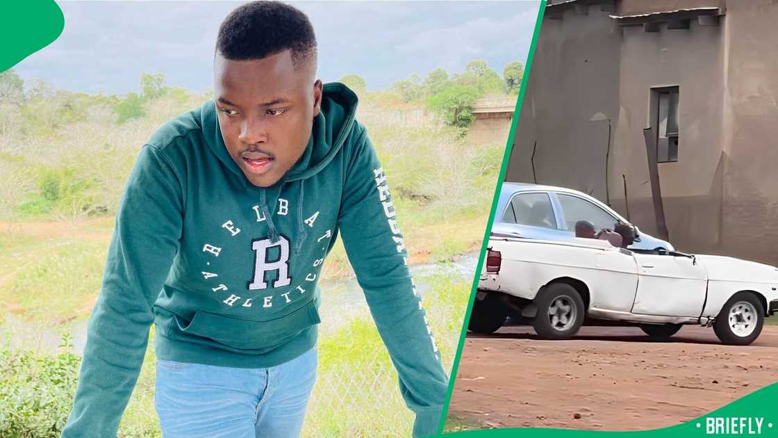 Facebook users noted how creative South Africans were after seeing a man-made convertible car Facebook users noted how creative South Africans were after seeing a man-made convertible car