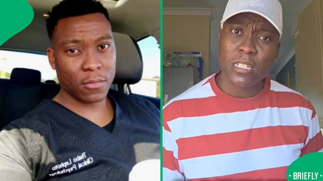 The visual on the right showed the mental health expert in the middle of vlogging