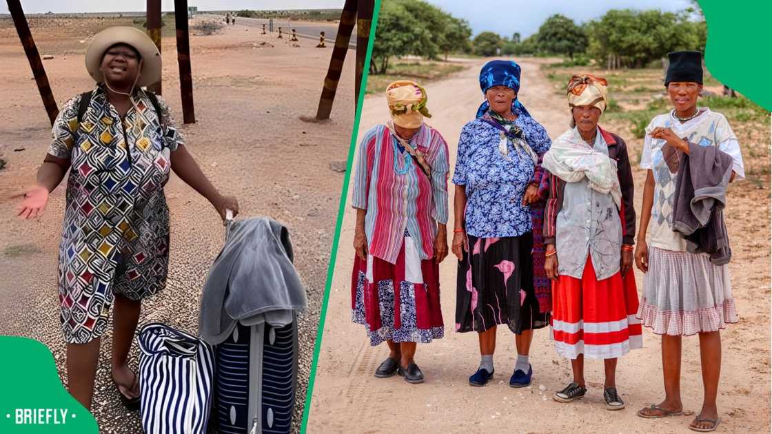 A woman was in search for Khoisan people. A woman was in search for Khoisan people.