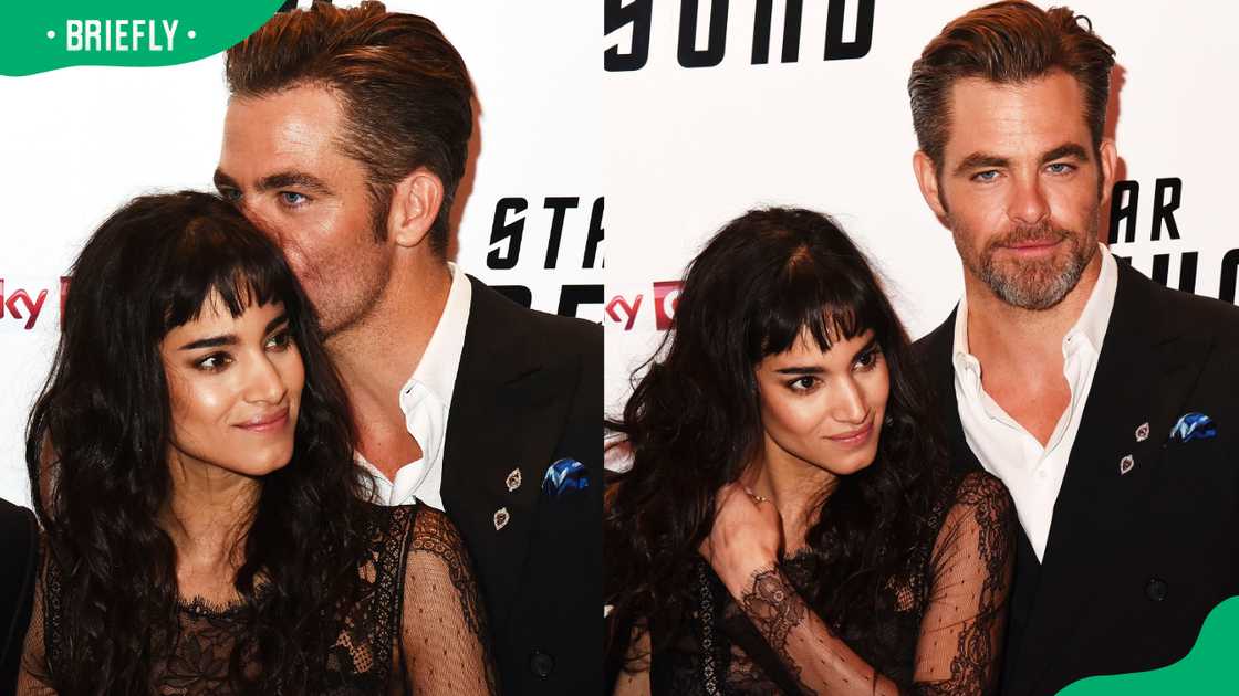 Sofia Boutella and Chris Pine in London Sofia Boutella and Chris Pine in London
