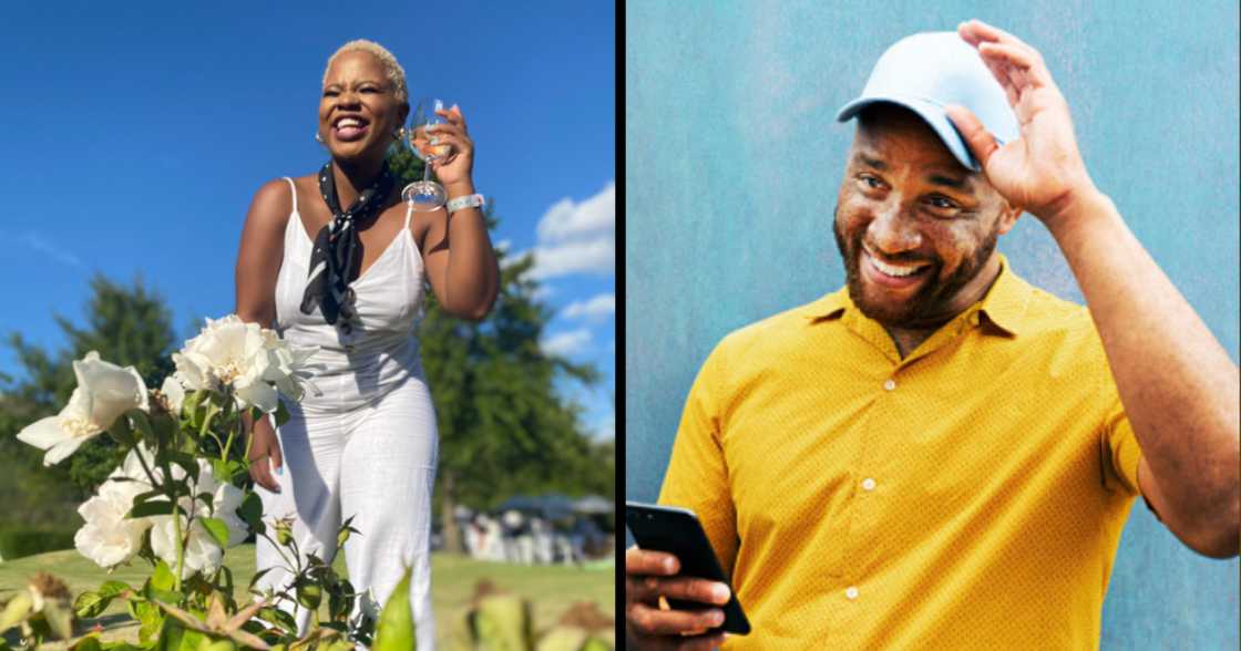 Newlywed, business banker, Sesotho wedding attire, husband, wife Newlywed, business banker, Sesotho wedding attire, husband, wife