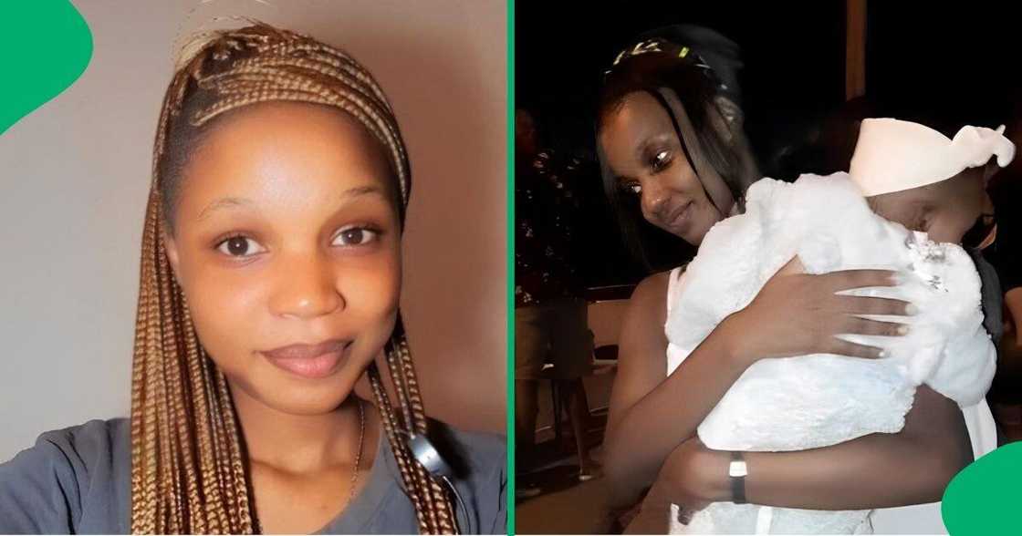 Woman supposedly has her baby dropped off at groove. Woman supposedly has her baby dropped off at groove.