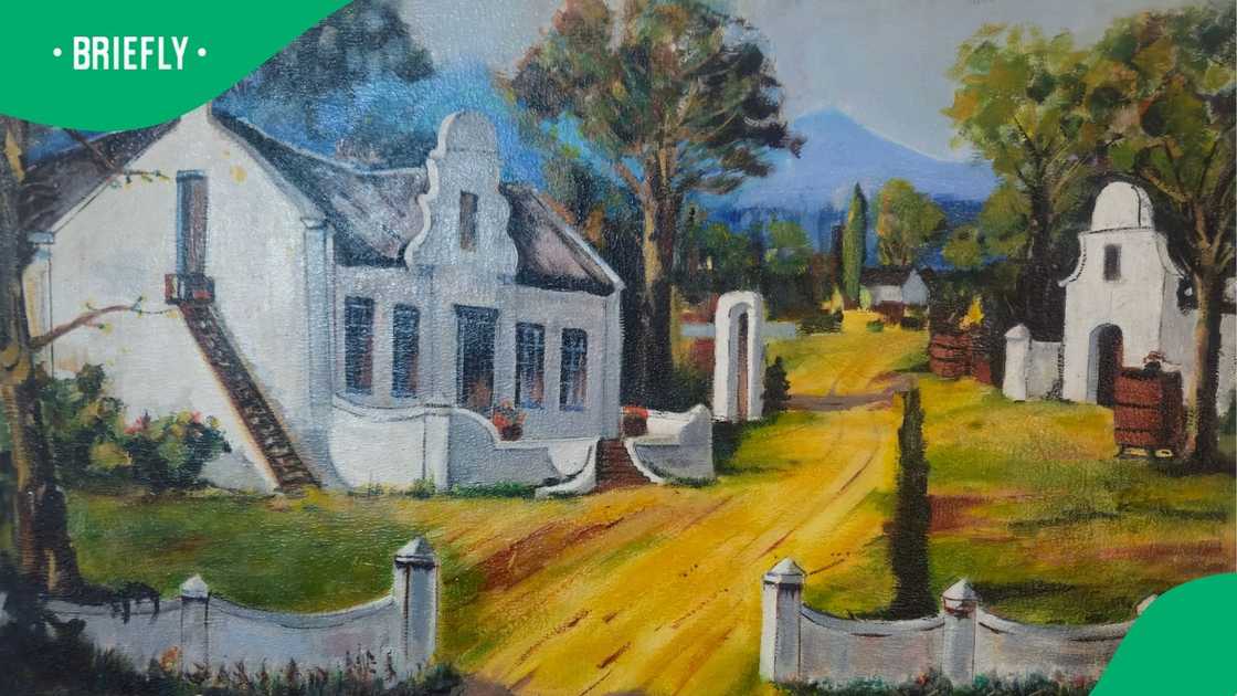 Kanti Narsing Soma's Cape Scene painting. Kanti Narsing Soma's Cape Scene painting.