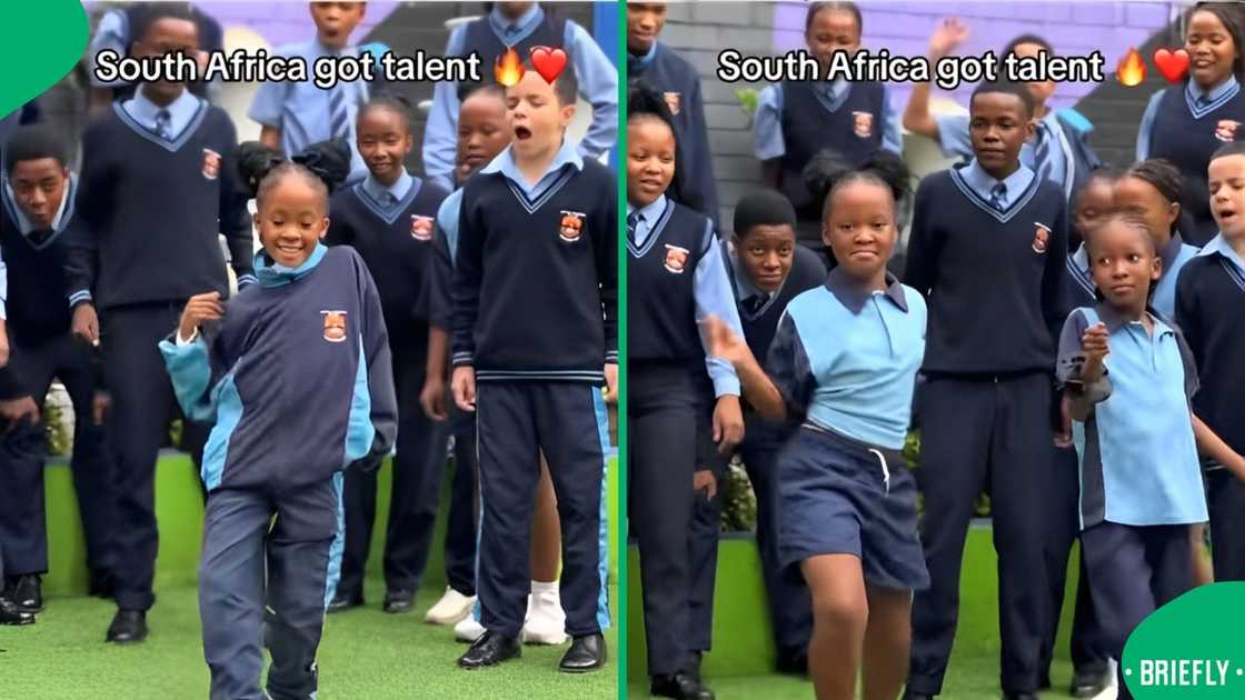 Schoolchildren showed off their dance moves.