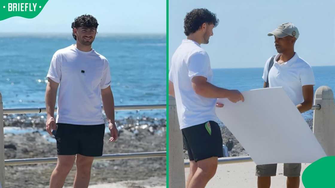 Big Man KG helped a security guard. Big Man KG helped a security guard.