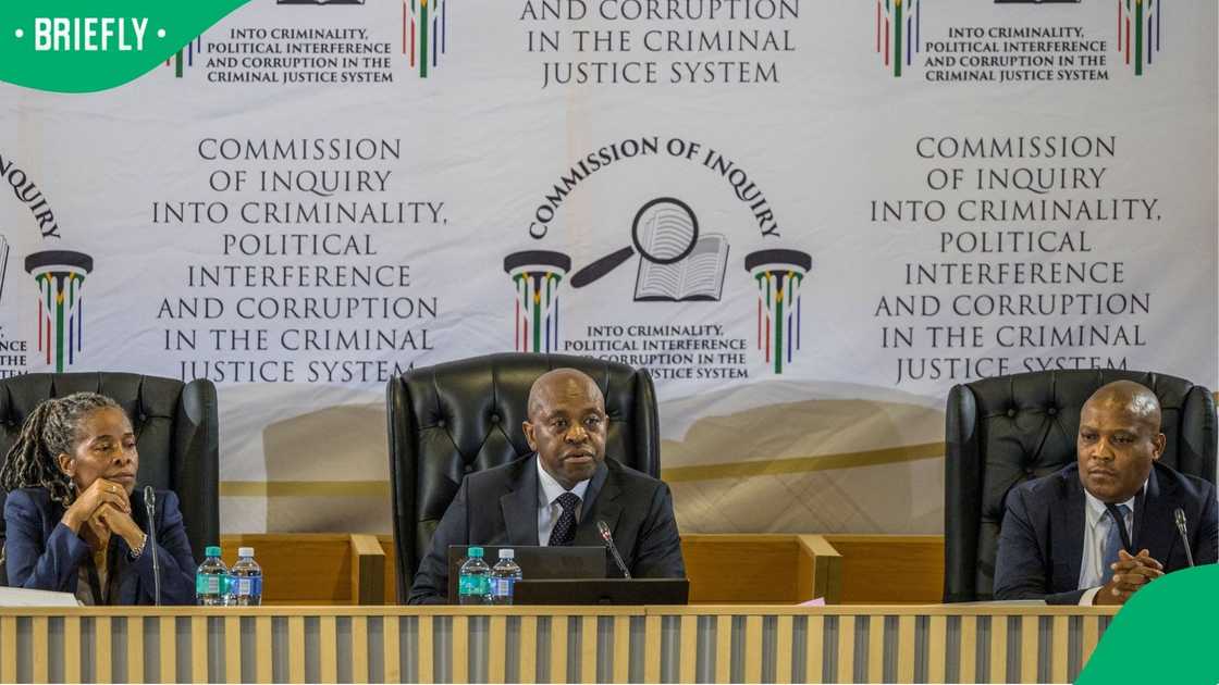 The Madlanga Commission judges at the Brigitte Mabandla Justice College in Pretoria