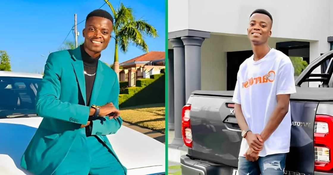 King Monada showed off his livestock and his lux Range Rover.