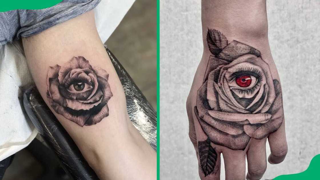 Eye and rose tattoo Eye and rose tattoo