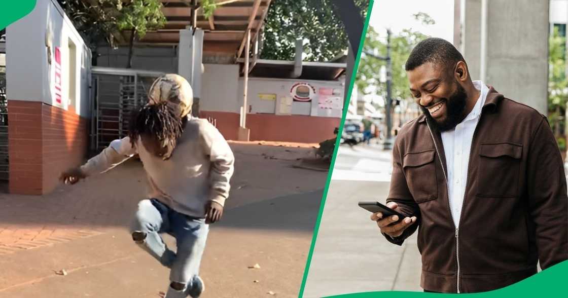 A Durban hustler impressed people with his soccer skills.