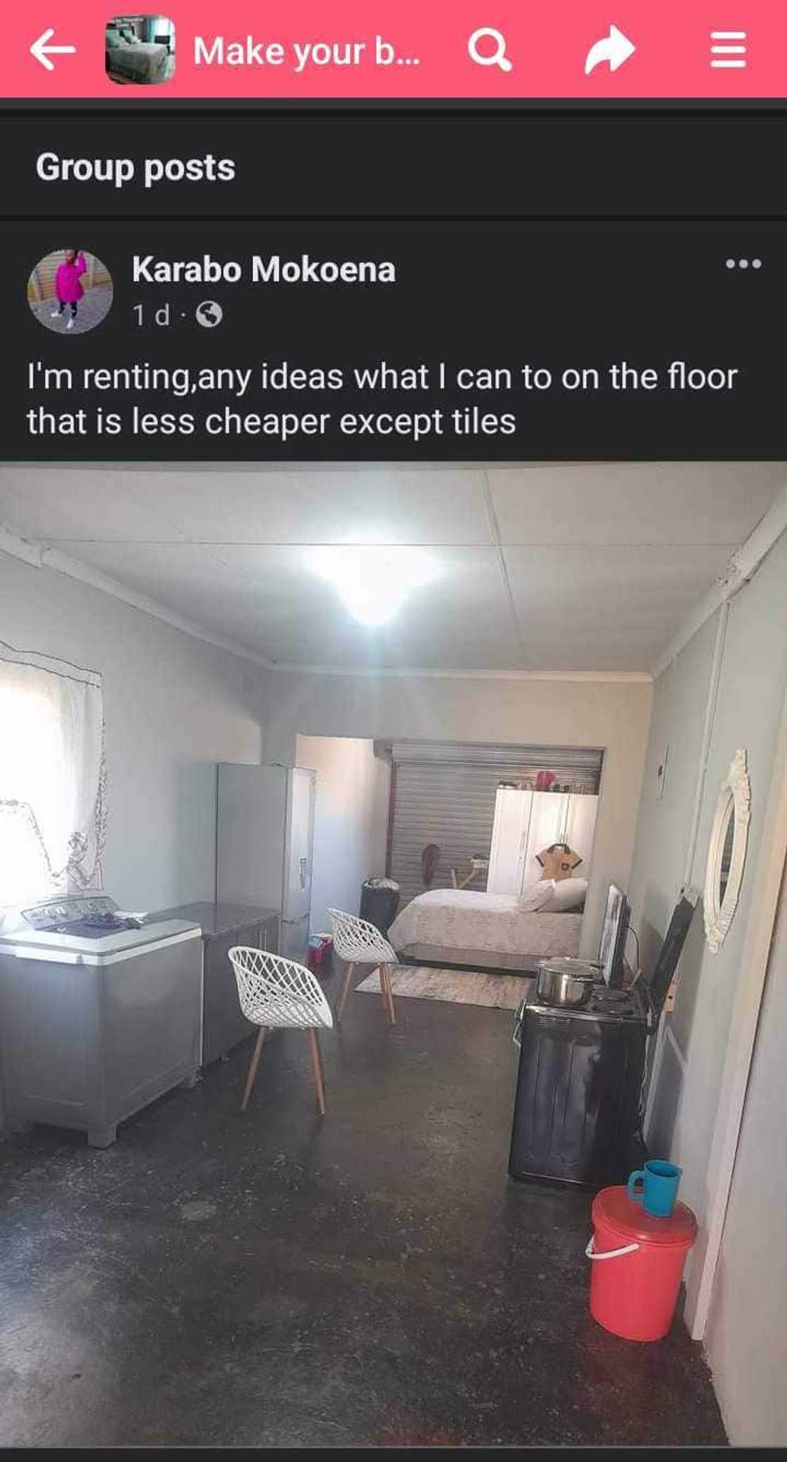 The lady's rental room. The lady's rental room.