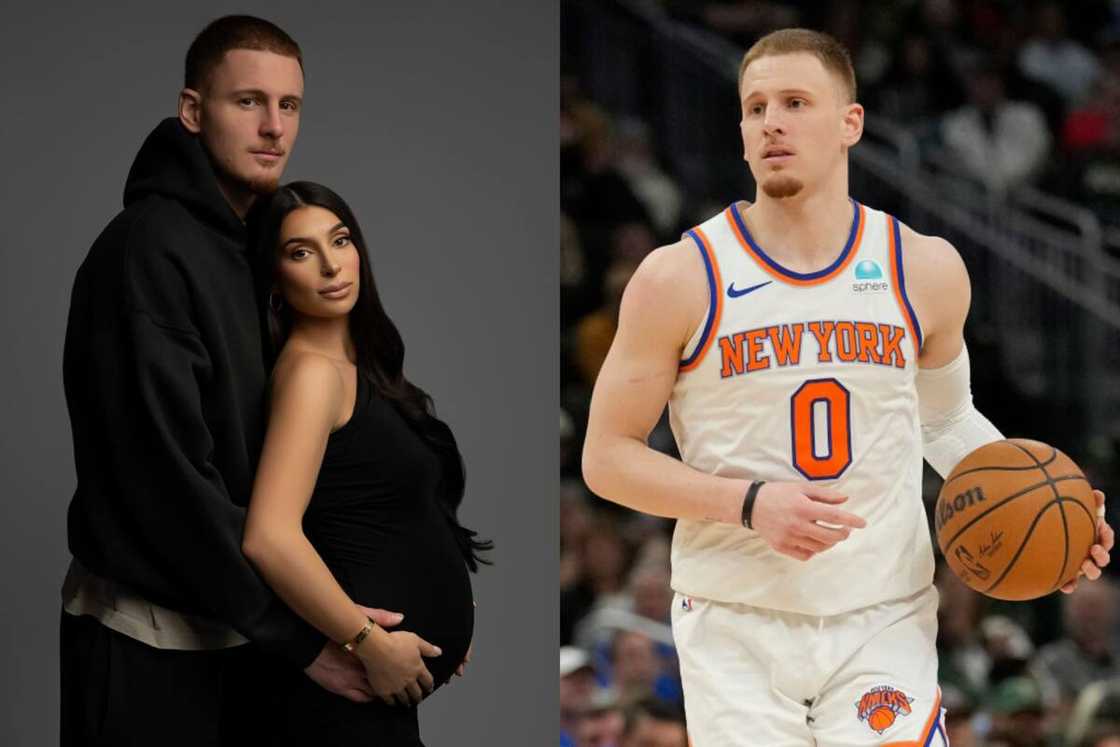 Donte DiVincenzo and his pregnant spouse Donte DiVincenzo and his pregnant spouse