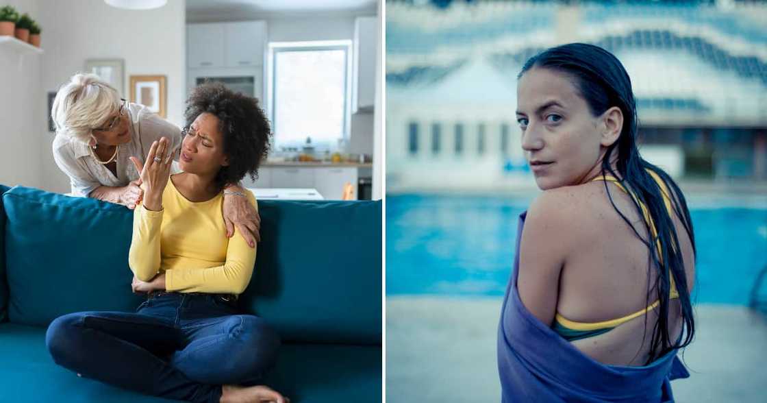 A lady's boyfriend's mom shamed her for wearing a revealing swimsuit. A lady's boyfriend's mom shamed her for wearing a revealing swimsuit.
