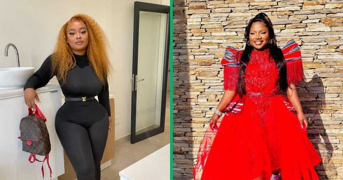 Cyan Boujee and Makhadzi wore identical Barbie outfits. Cyan Boujee and Makhadzi wore identical Barbie outfits.