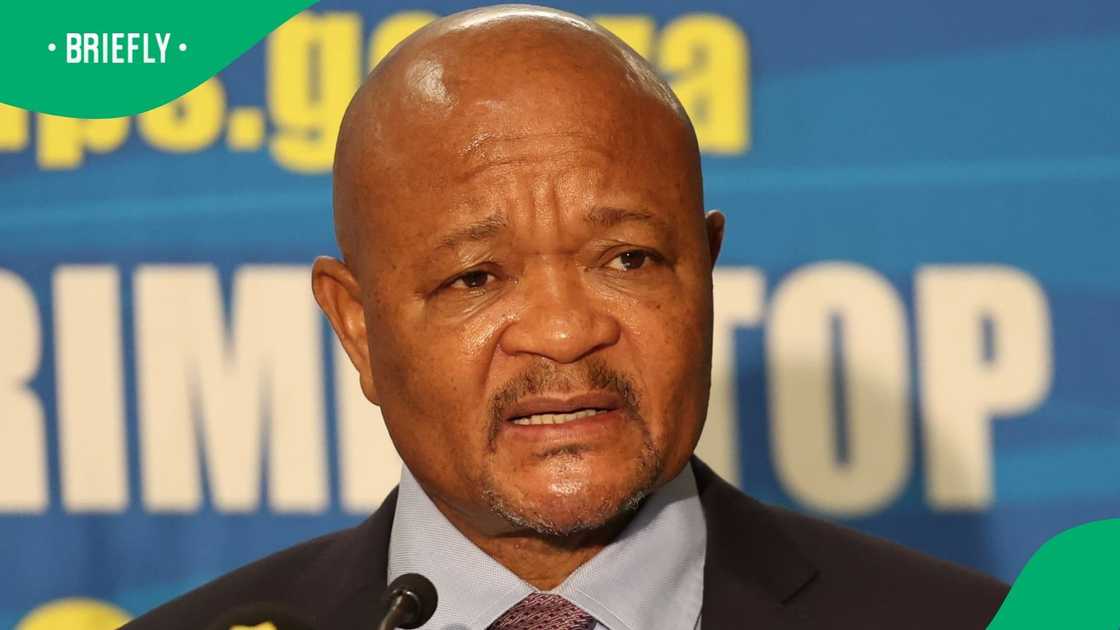 Police Minister Senzo Mchunu released the crime statistics Police Minister Senzo Mchunu released the crime statistics