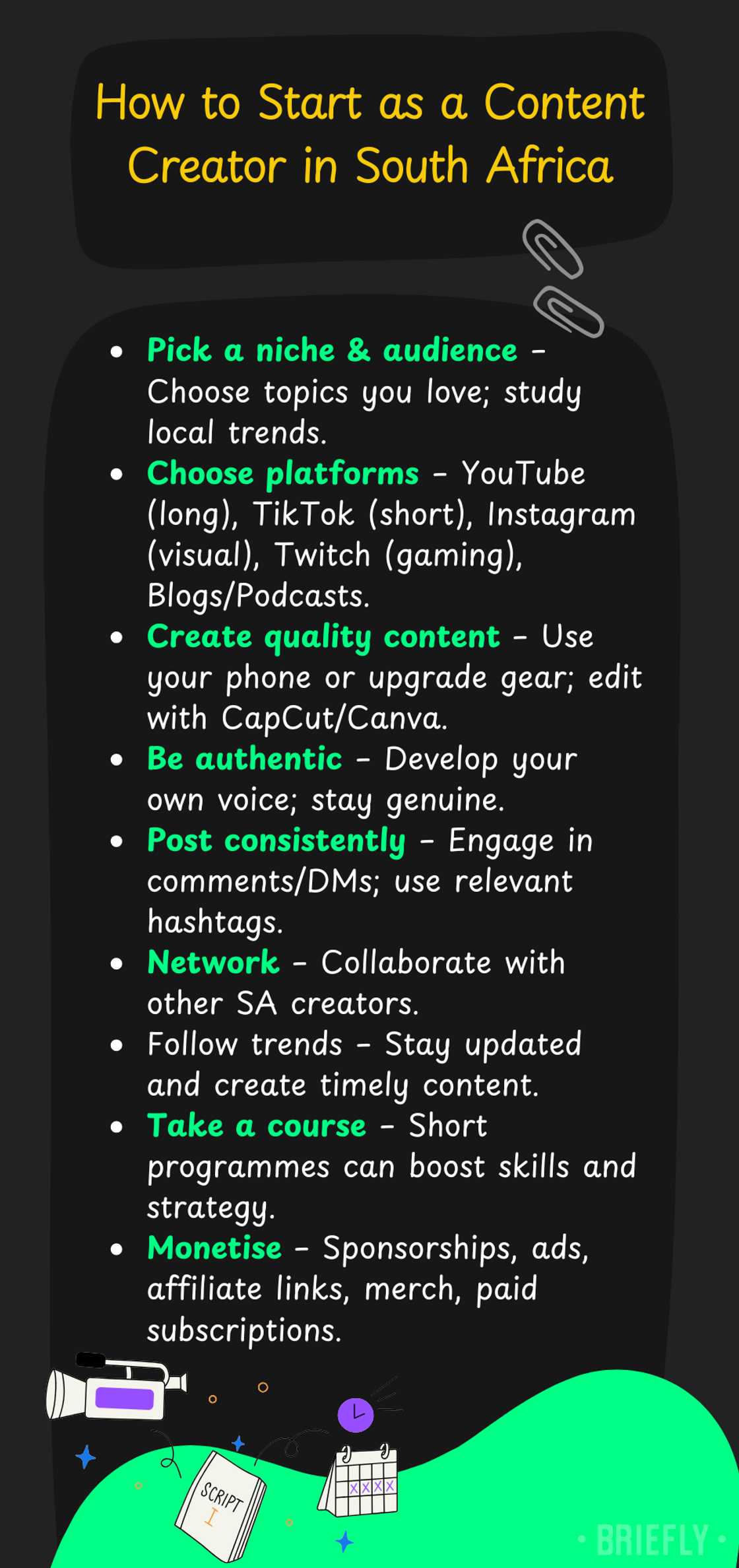 How to become a content creator in South Africa a beginner's guide