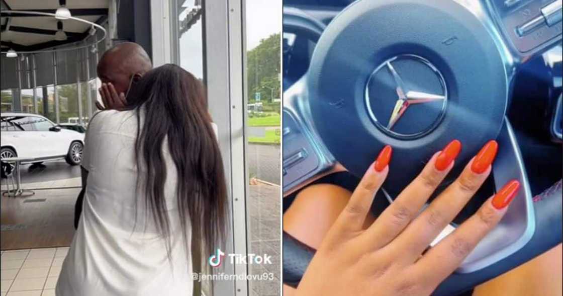 Dad proud of daughters new car Dad proud of daughters new car