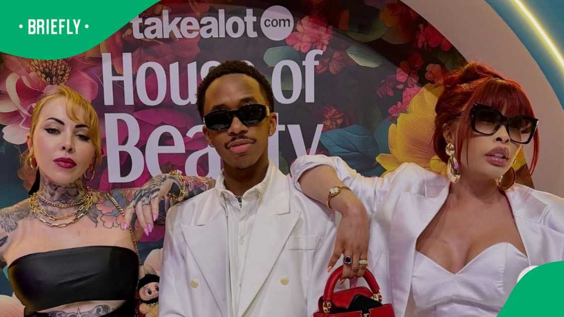 Siblings Lasizwe and Khanyi Mbau lip-sync with RHO Durban;s JoJo in trendy video.