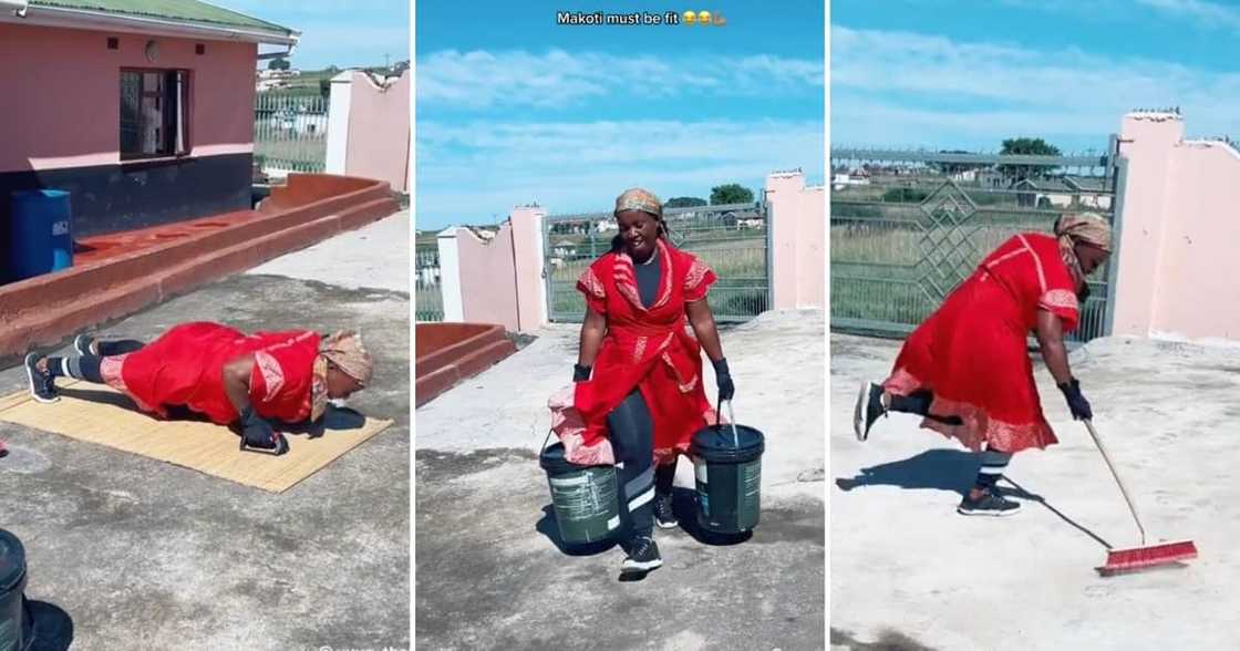 A video of a fit makoti doing gruelling excercises in overall went viral A video of a fit makoti doing gruelling excercises in overall went viral