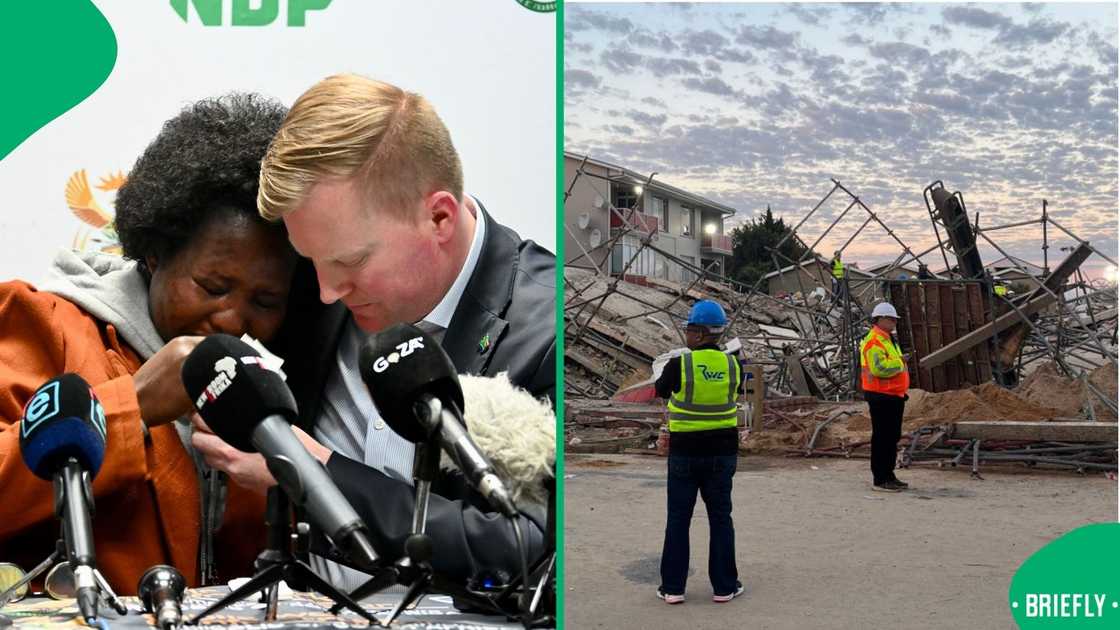 A George, Western Cape victim broke down after Minister Dean Macpherson provided an update about the report probing the collapse