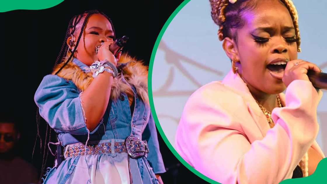 Boohle performs on stage