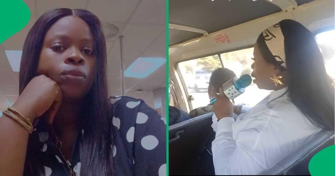 A woman went viral on TikTok after sharing a video of her using a Bluetooth microphone to announce her stop in a taxi