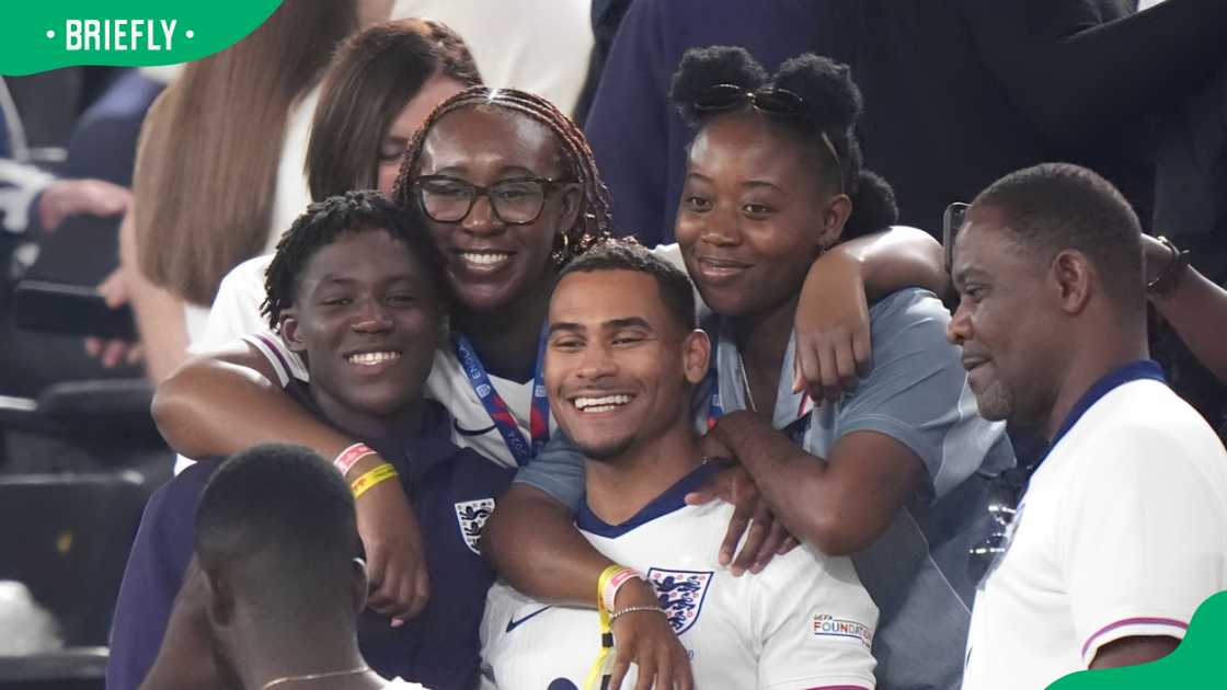 Kobbie Mainoo and his family at the UEFA Euro 2024