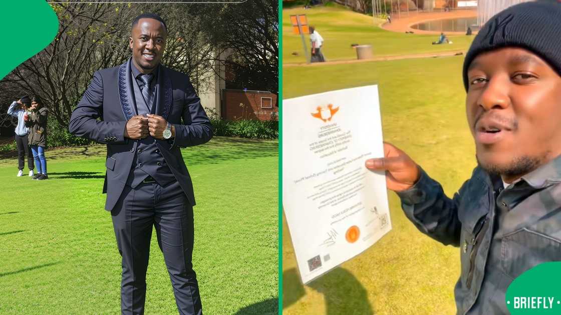 The man had graduated while still owing the university in June