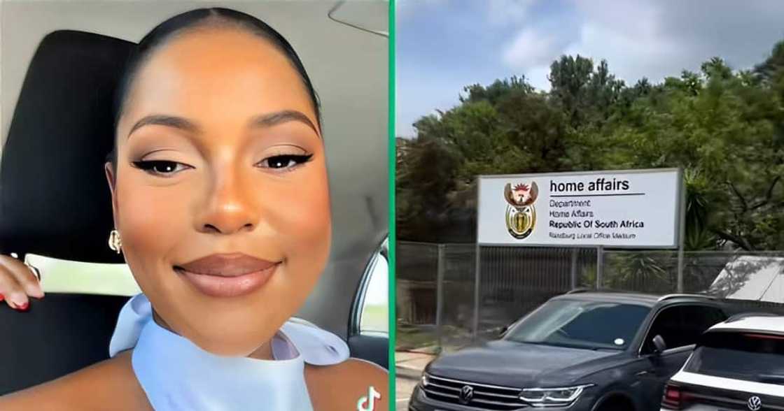 Woman showed off her wedding at Home Affairs Woman showed off her wedding at Home Affairs