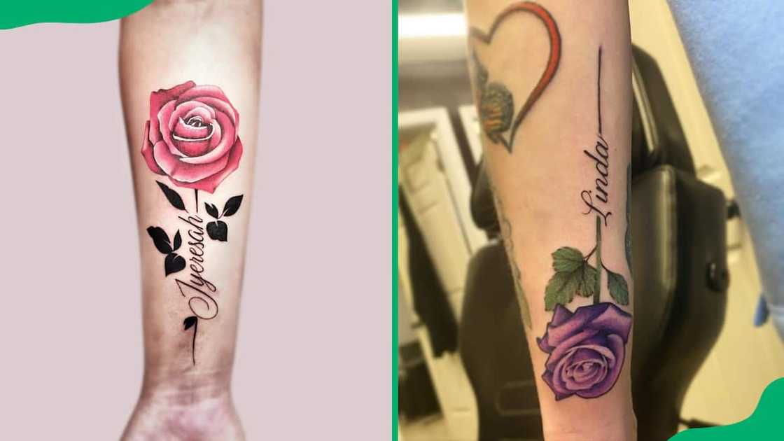 Name rose tattoos Name rose tattoos