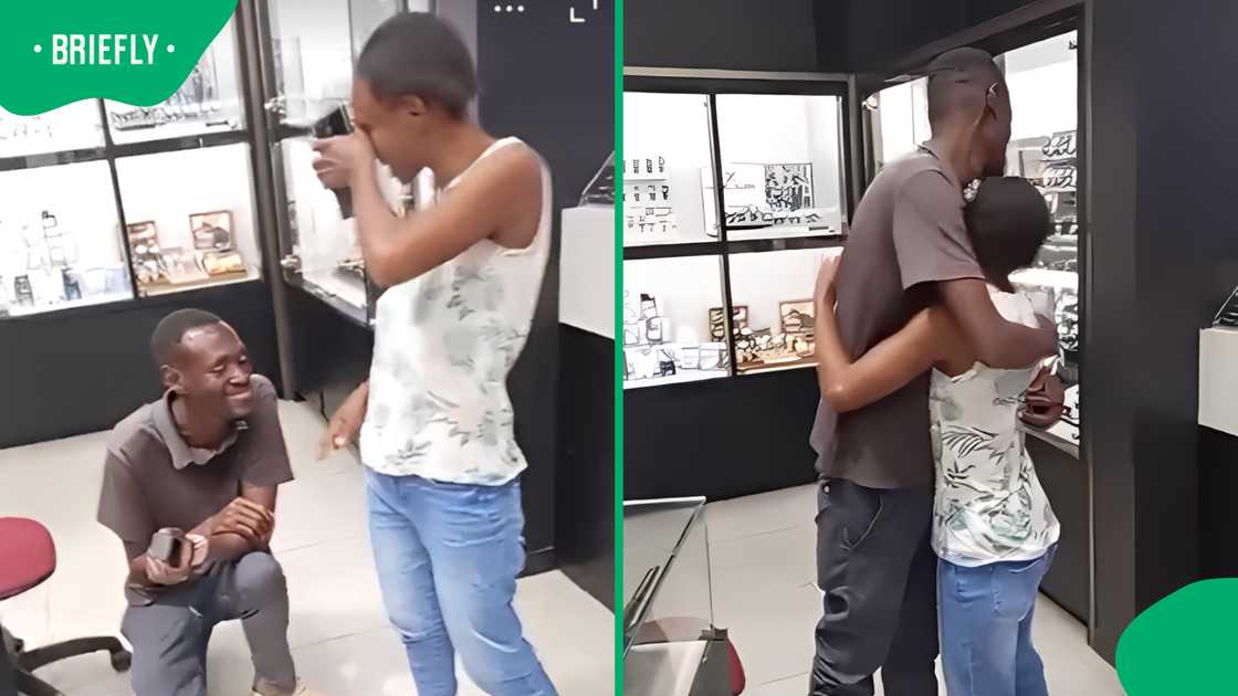 Man's humble proposal in shop moves Mzansi