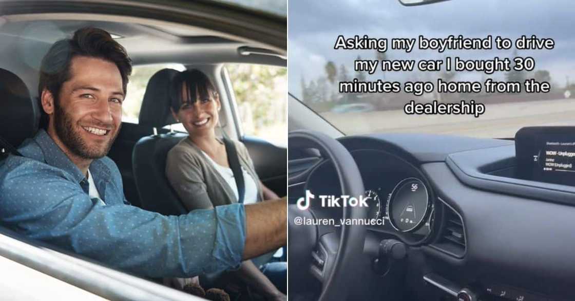 Woman buys new car Woman buys new car