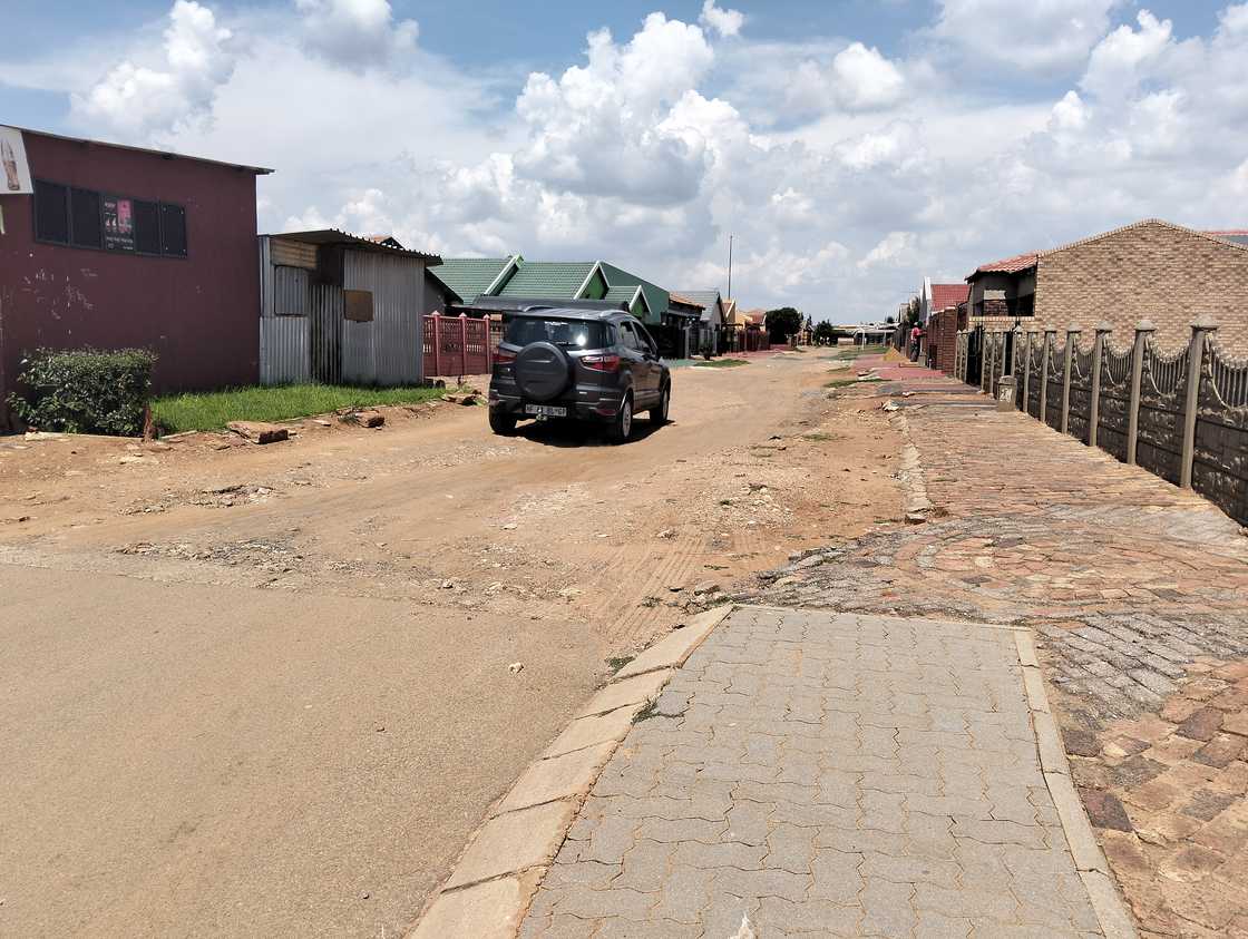 An unfinished road in Sebokeng, Emfuleni