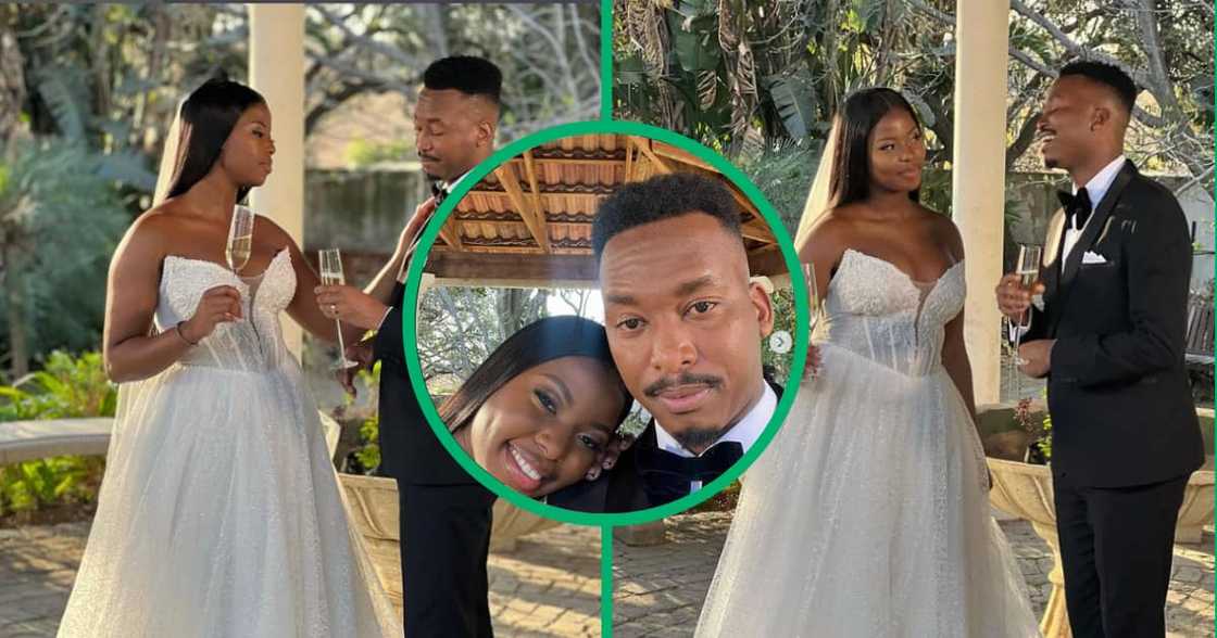 Azana and Mthunzi shocked fans as they tied the knot Azana and Mthunzi shocked fans as they tied the knot
