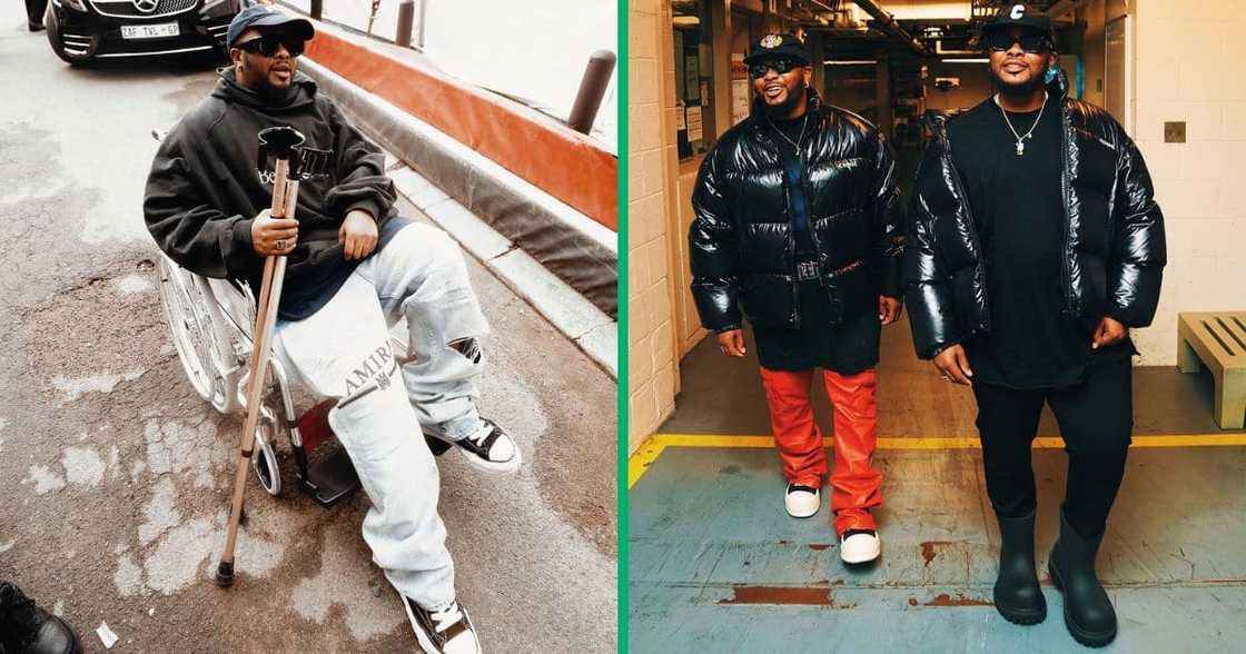 Major League DJz opened up about why Bandile uses crutches Major League DJz opened up about why Bandile uses crutches