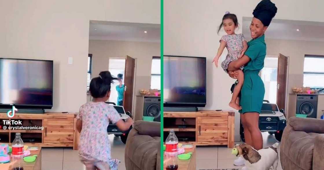 A little girl gave her nanny a warm welcome in TikTok video A little girl gave her nanny a warm welcome in TikTok video