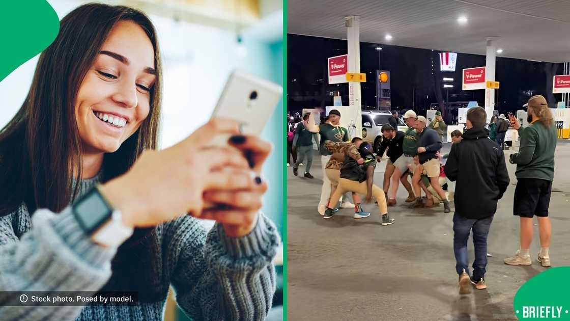People tackling each other entertained South Africans.